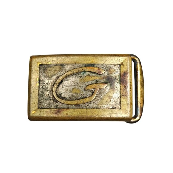 Vintage Hickok USA Art Deco Monogram Letter G Belt Buckle Zn Alloy Master Plate - Picture 1 of 5